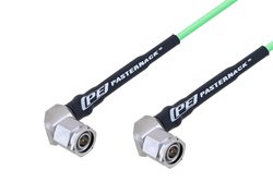 TNC Male Right Angle to TNC Male Right Angle Low Loss Cable 12 Inch Length Using PE-P160LL Coax