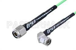 TNC Male to TNC Male Right Angle Low Loss Cable 100 CM Length Using PE-P160LL Coax