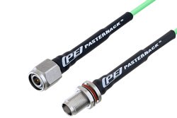 TNC Male to TNC Female Bulkhead Low Loss Cable 100 CM Length Using PE-P160LL Coax