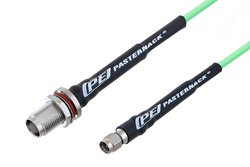 SMA Male to TNC Female Bulkhead Low Loss Cable 12 Inch Length Using PE-P160LL Coax