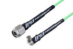 SMA Male Right Angle to TNC Male Low Loss Cable 60 Inch Length Using PE-P160LL Coax