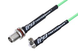 SMA Male Right Angle to TNC Female Bulkhead Low Loss Cable 36 Inch Length Using PE-P160LL Coax
