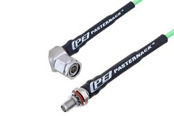 SMA Female Bulkhead to TNC Male Right Angle Low Loss Cable 100 CM Length Using PE-P160LL Coax