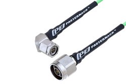 N Male to TNC Male Right Angle Low Loss Cable 100 CM Length Using PE-P160LL Coax