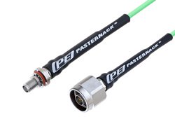 N Male to SMA Female Bulkhead Low Loss Cable 48 Inch Length Using PE-P160LL Coax