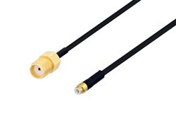 SMA Female to Snap-On MMBX Plug Cable 48 Inch Length Using PE-SR405FLJ Coax