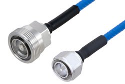 Plenum 4.3-10 Male to 7/16 DIN Female Low PIM Cable 12 Inch Length Using SPP-250-LLPL Coax , LF Solder