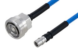 Plenum 7/16 DIN Female to QMA Male Low PIM Cable 100 cm Length Using SPP-250-LLPL Coax , LF Solder