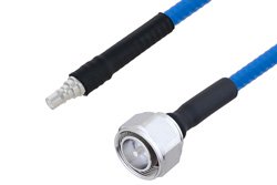 Plenum 4.3-10 Male to QMA Female Low PIM Cable 12 Inch Length Using SPP-250-LLPL Coax , LF Solder