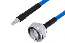 Plenum 7/16 DIN Male to QMA Female Low PIM Cable 100 cm Length Using SPP-250-LLPL Coax , LF Solder