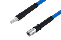 Plenum QMA Male to QMA Female Low PIM Cable 100 cm Length Using SPP-250-LLPL Coax , LF Solder