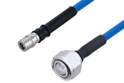 Plenum 4.3-10 Male to QMA Male Low PIM Cable 100 cm Length Using SPP-250-LLPL Coax , LF Solder