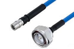 Plenum 7/16 DIN Male to QMA Male Low PIM Cable 100 cm Length Using SPP-250-LLPL Coax , LF Solder