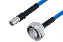 Plenum 7/16 DIN Male to QMA Male Low PIM Cable 200 cm Length Using SPP-250-LLPL Coax , LF Solder