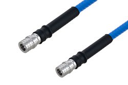 低PIM阻燃级电缆组件，QMA公头转QMA公头，采用SPP-250-LLPL同轴电缆，LF焊接