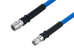 Plenum QMA Male to SMA Male Low PIM Cable 100 cm Length Using SPP-250-LLPL Coax , LF Solder