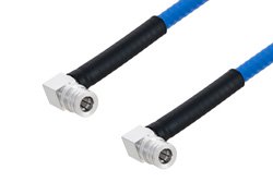 QMA Male Right Angle to QMA Male Right Angle Cable Using SPP-250-LLPL Coax