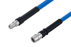 Plenum QMA Male to SMA Female Low PIM Cable 100 cm Length Using SPP-250-LLPL Coax , LF Solder