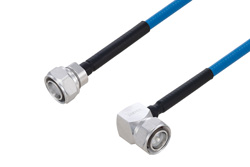 Plenum 4.3-10 Male to 4.3-10 Male Right Angle Low PIM Cable 200 cm Length Using SPP-250-LLPL Coax Using Times Microwave Parts