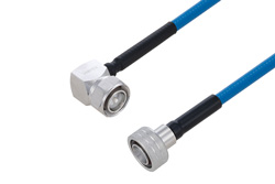 Plenum Snap-On 4.3-10 Male to 4.3-10 Male Right Angle Low PIM Cable 12 Inch Length Using SPP-250-LLPL Coax Using Times Microwave Parts