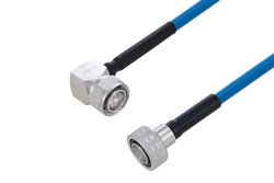 Plenum Snap-On 4.3-10 Male to 4.3-10 Male Right Angle Low PIM Cable Using SPP-250-LLPL Coax Using Times Microwave Parts