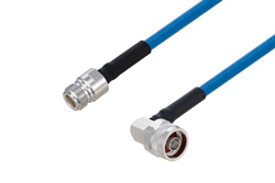 Plenum N Male Right Angle to N Female Low PIM Cable Using SPP-250-LLPL Coax Using Times Microwave Parts