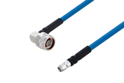 Plenum N Male Right Angle to SMA Male Low PIM Cable 100 cm Length Using SPP-250-LLPL Coax Using Times Microwave Parts