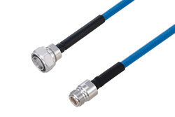 Plenum 4.3-10 Male to N Female Low PIM Cable 100 cm Length Using SPP-250-LLPL Coax Using Times Microwave Parts