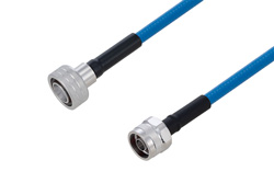 Plenum Snap-On 4.3-10 Male to N Male Low PIM Cable 100 cm Length Using SPP-250-LLPL Coax Using Times Microwave Parts