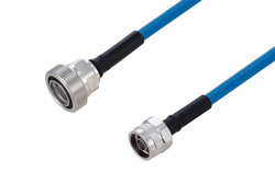 Plenum 7/16 DIN Female to N Male Low PIM Cable 100 cm Length Using SPP-250-LLPL Coax Using Times Microwave Parts