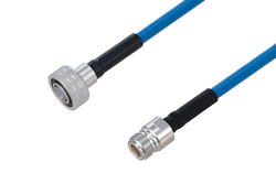 Plenum Snap-On 4.3-10 Male to N Female Low PIM Cable 48 Inch Length Using SPP-250-LLPL Coax Using Times Microwave Parts