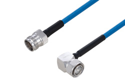 Plenum 4.3-10 Male Right Angle to 4.3-10 Female Low PIM Cable 150 cm Length Using SPP-250-LLPL Coax Using Times Microwave Parts