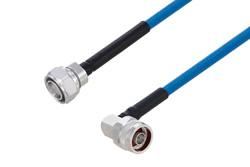 Plenum 4.3-10 Male to N Male Right Angle Low PIM Cable 24 Inch Length Using SPP-250-LLPL Coax Using Times Microwave Parts