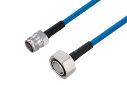 Plenum 4.3-10 Female to 7/16 DIN Male Low PIM Cable 12 Inch Length Using SPP-250-LLPL Coax Using Times Microwave Parts