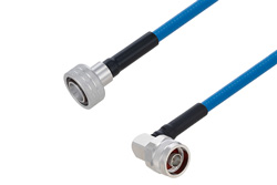 Plenum Snap-On 4.3-10 Male to N Male Right Angle Low PIM Cable 12 Inch Length Using SPP-250-LLPL Coax Using Times Microwave Parts