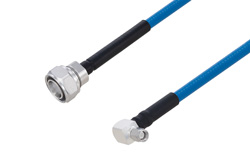 Plenum 4.3-10 Male to SMA Male Right Angle Low PIM Cable 150 cm Length Using SPP-250-LLPL Coax Using Times Microwave Parts