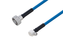 Plenum Snap-On 4.3-10 Male to SMA Male Right Angle Low PIM Cable 100 cm Length Using SPP-250-LLPL Coax Using Times Microwave Parts