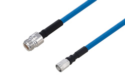 Plenum N Female to NEX10 Male Low PIM Cable 12 Inch Length Using SPP-250-LLPL Coax Using Times Microwave Parts