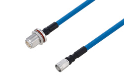Plenum N Female Bulkhead to NEX10 Male Low PIM Cable 100 cm Length Using SPP-250-LLPL Coax Using Times Microwave Parts