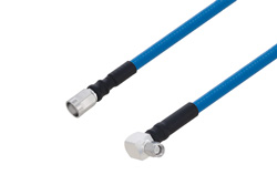 Plenum SMA Male Right Angle to NEX10 Male Low PIM Cable 100 cm Length Using SPP-250-LLPL Coax Using Times Microwave Parts