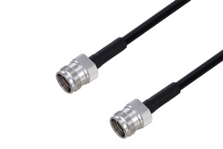 Outdoor Rated 4.3-10 Female to 4.3-10 Female Low PIM Cable 12 Inch Length Using SPO-250 Coax Using Times Microwave Parts