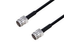 Outdoor Rated 4.3-10 Female to 4.3-10 Female Low PIM Cable 60 Inch Length Using SPO-250 Coax Using Times Microwave Parts