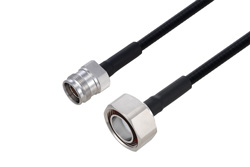 Outdoor Rated 4.3-10 Female to 7/16 DIN Male Low PIM Cable 100 cm Length Using SPO-250 Coax Using Times Microwave Parts