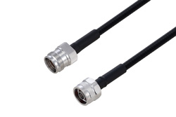 Outdoor Rated 4.3-10 Female to N Male Low PIM Cable 100 cm Length Using SPO-250 Coax Using Times Microwave Parts