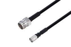 Outdoor Rated 4.3-10 Female to NEX10 Male Low PIM Cable 12 Inch Length Using SPO-250 Coax Using Times Microwave Parts