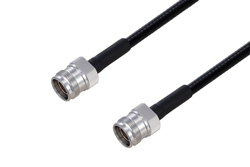 Fire Rated 4.3-10 Female to 4.3-10 Female Low PIM Cable 12 Inch Length Using SPF-250 Coax Using Times Microwave Parts
