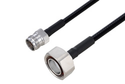 Fire Rated 4.3-10 Female to 7/16 DIN Male Low PIM Cable 48 Inch Length Using SPF-250 Coax Using Times Microwave Parts
