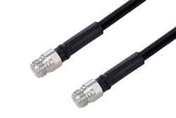 Outdoor Rated N Female to N Female Low PIM Cable 12 Inch Length Using SPO-375 Coax Using Times Microwave Parts