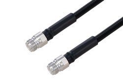 Fire Rated N Female to N Female Low PIM Cable 50 cm Length Using SPF-375 Coax Using Times Microwave Parts