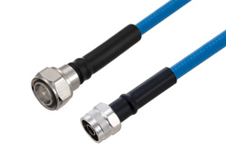 Plenum 4.3-10 Male to N Male Low PIM Cable 12 Inch Length Using SPP-375-LLPL Coax Using Times Microwave Parts